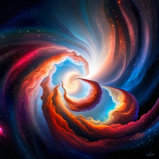 Galactic Nebulas Aglow with Light