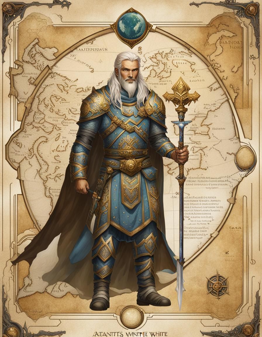 Atlantis White Nordic Prince Rysa's Hidden City Map