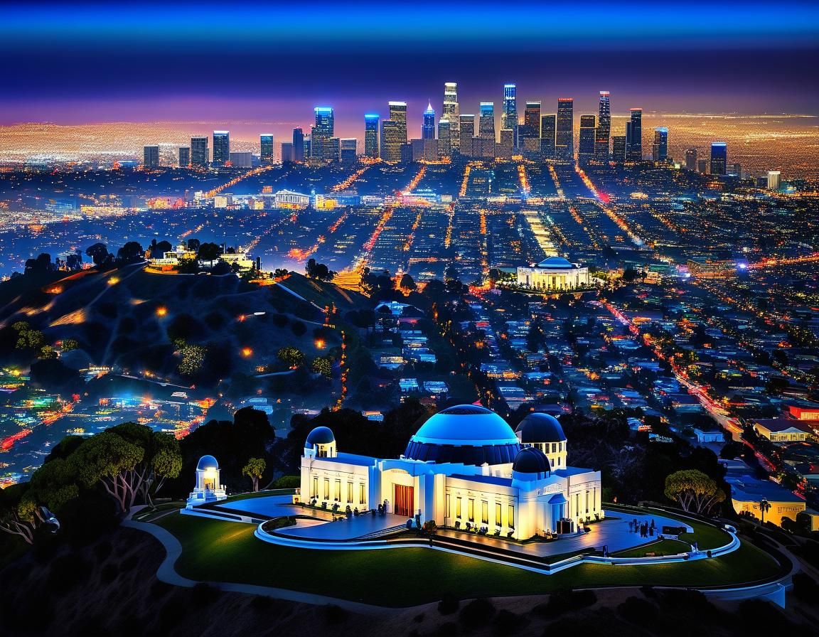 Los Angeles View from Griffith Observatory in Astral Style