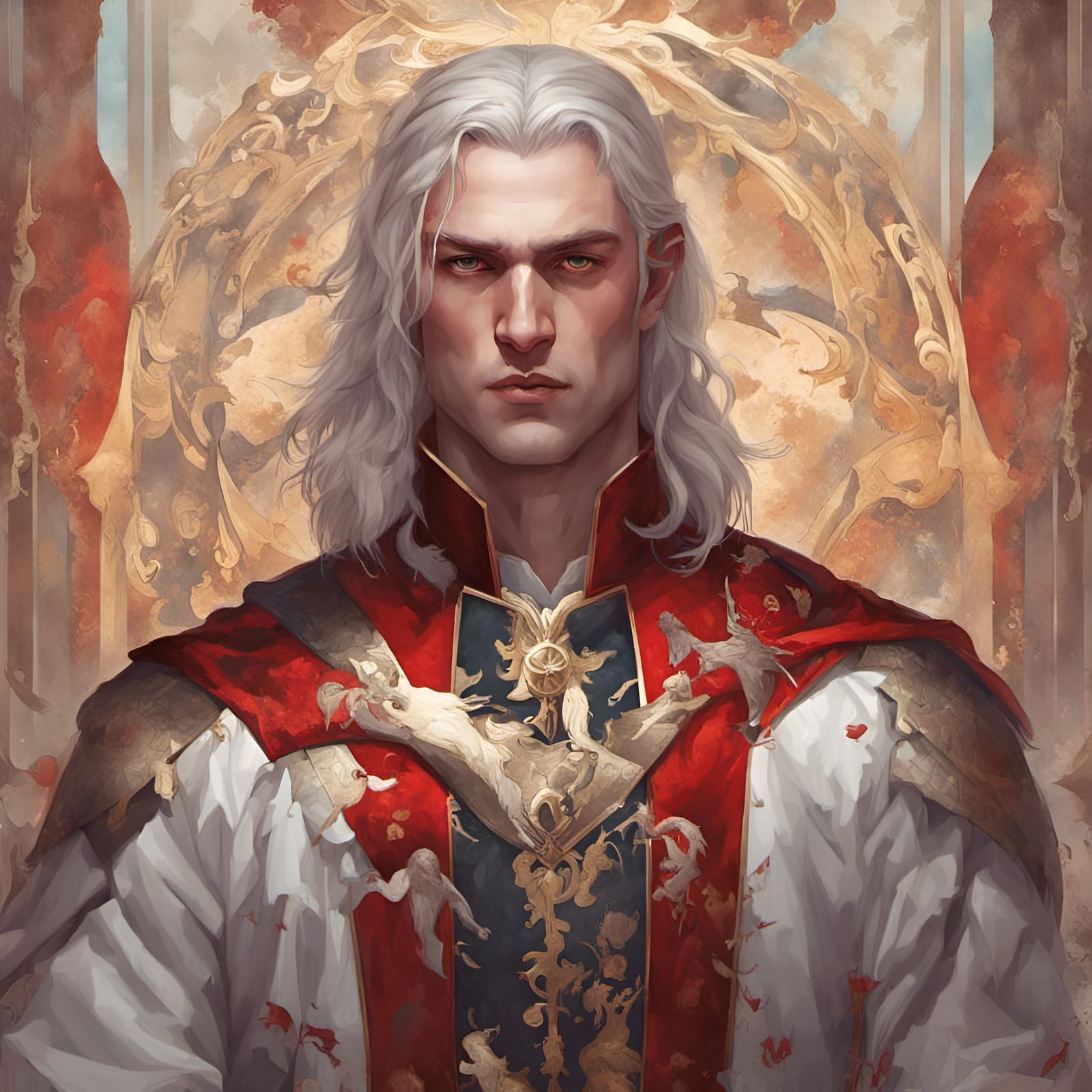 Rhaegar Targaryen Portrait in Artstation Style