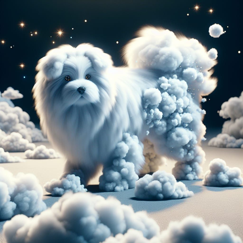 Cloud Dog: A Hyper-Realistic Digital Masterpiece