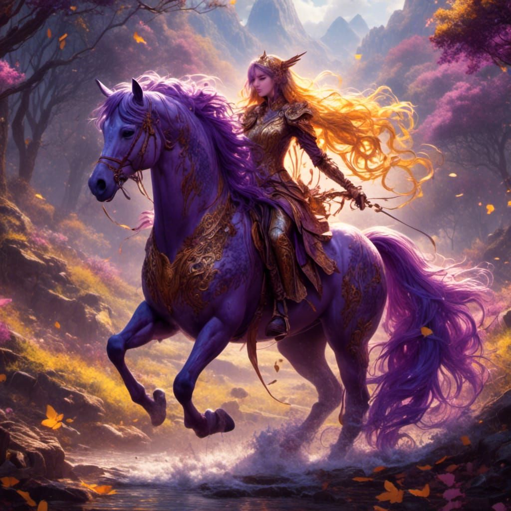 Epona Horse in Dark Fantasy Style