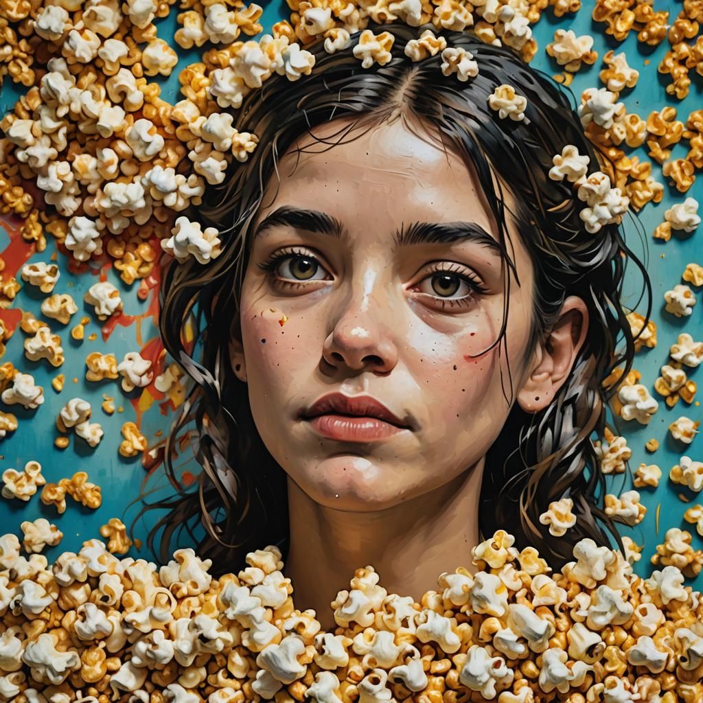 Bookish Mind: Hyperrealistic Splash Art Portrait