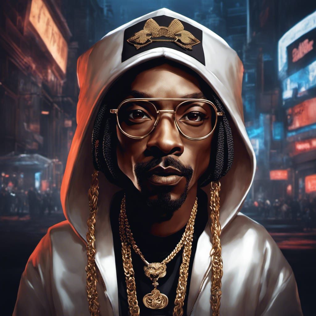 Chibi Rapper with Doe Eyes in Hip Hop Style