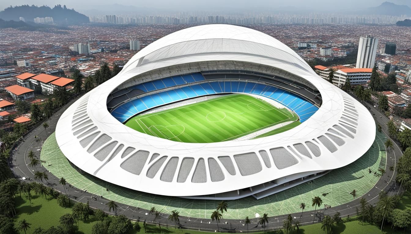 Futuristic Football Stadium in Bandung, Indonesia