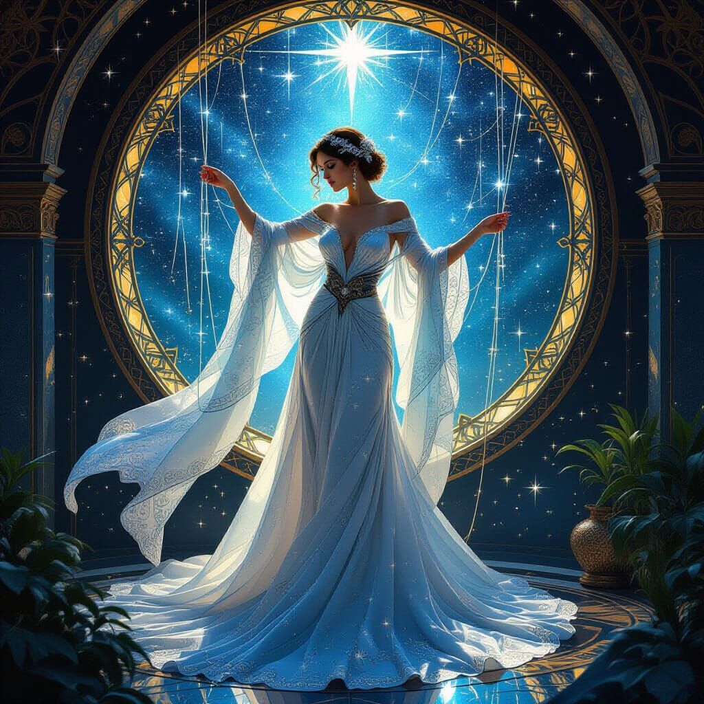Celestial Seamstress Weaving Starlight Gowns