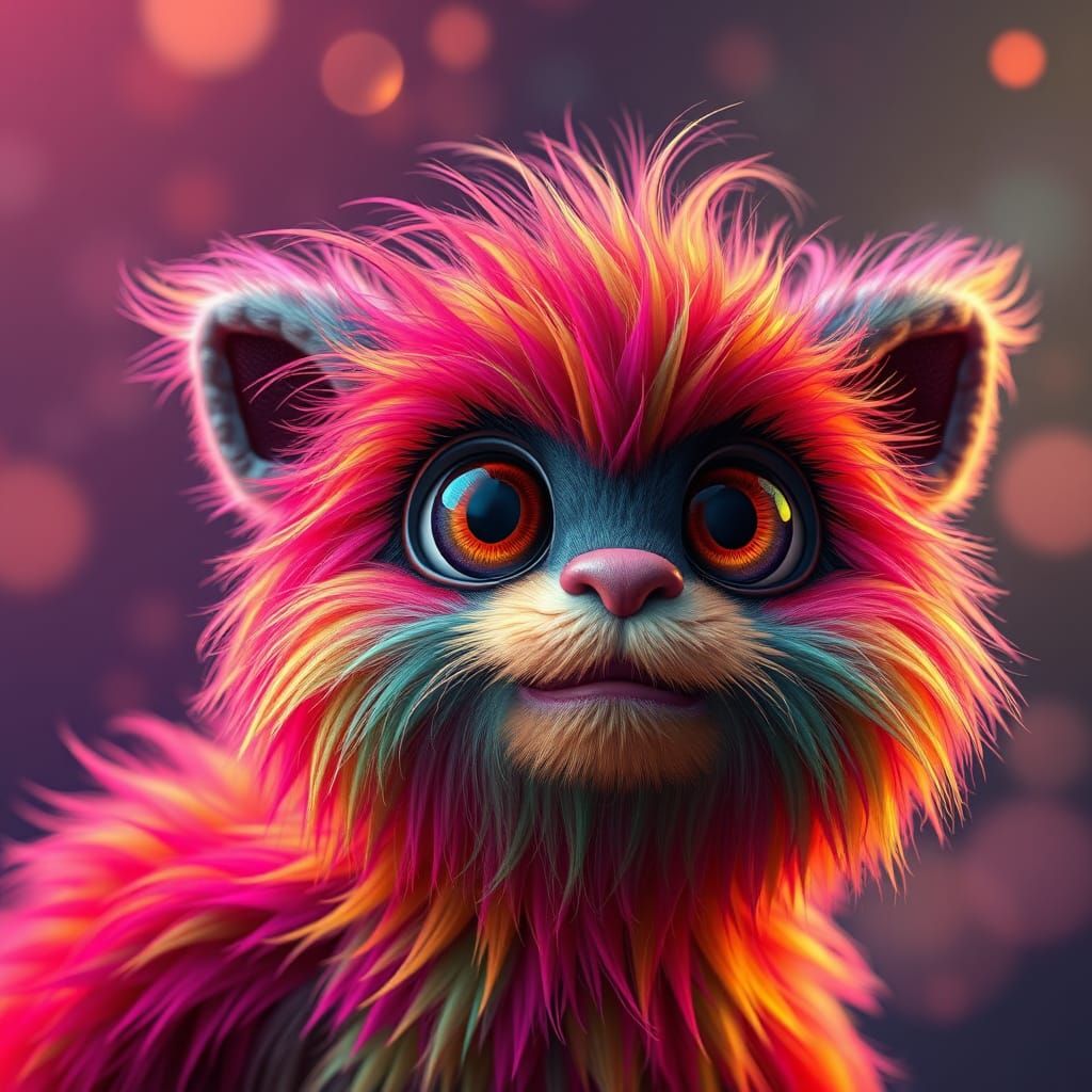 Funky Fuzzy Creature in Impasto 3D CGI Animation