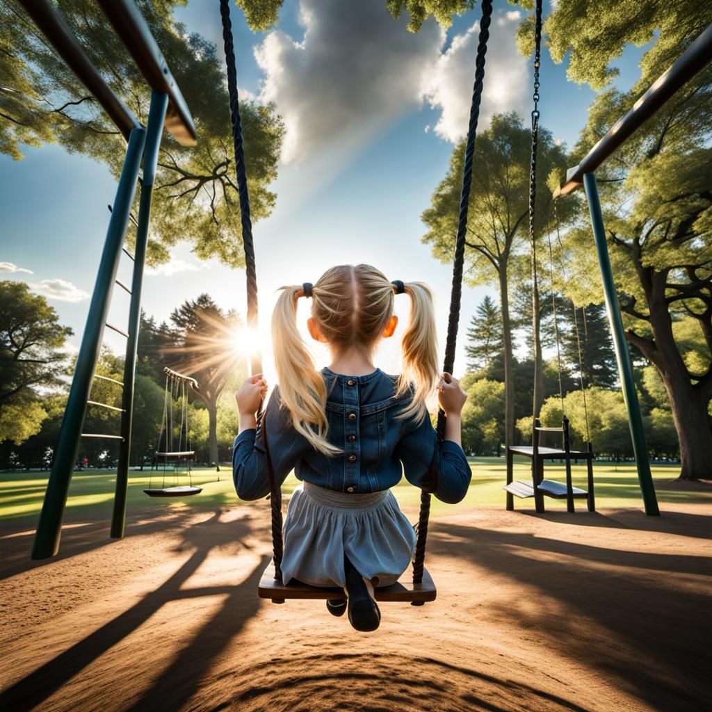 Girl on a swing...