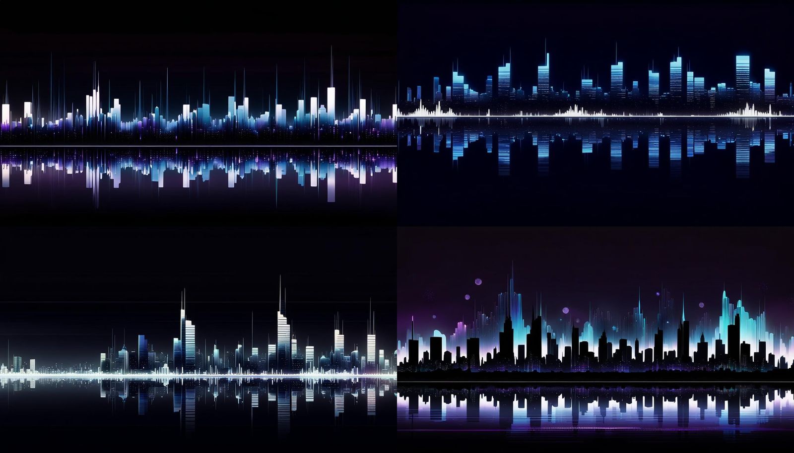 City Skyline Audio Waveform Visualisation