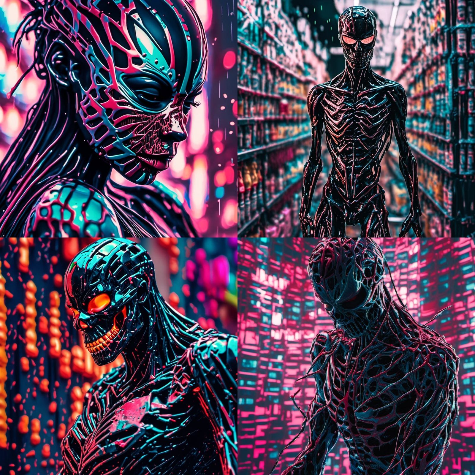 Hyperrealistic Glitch in the Matrix Scene