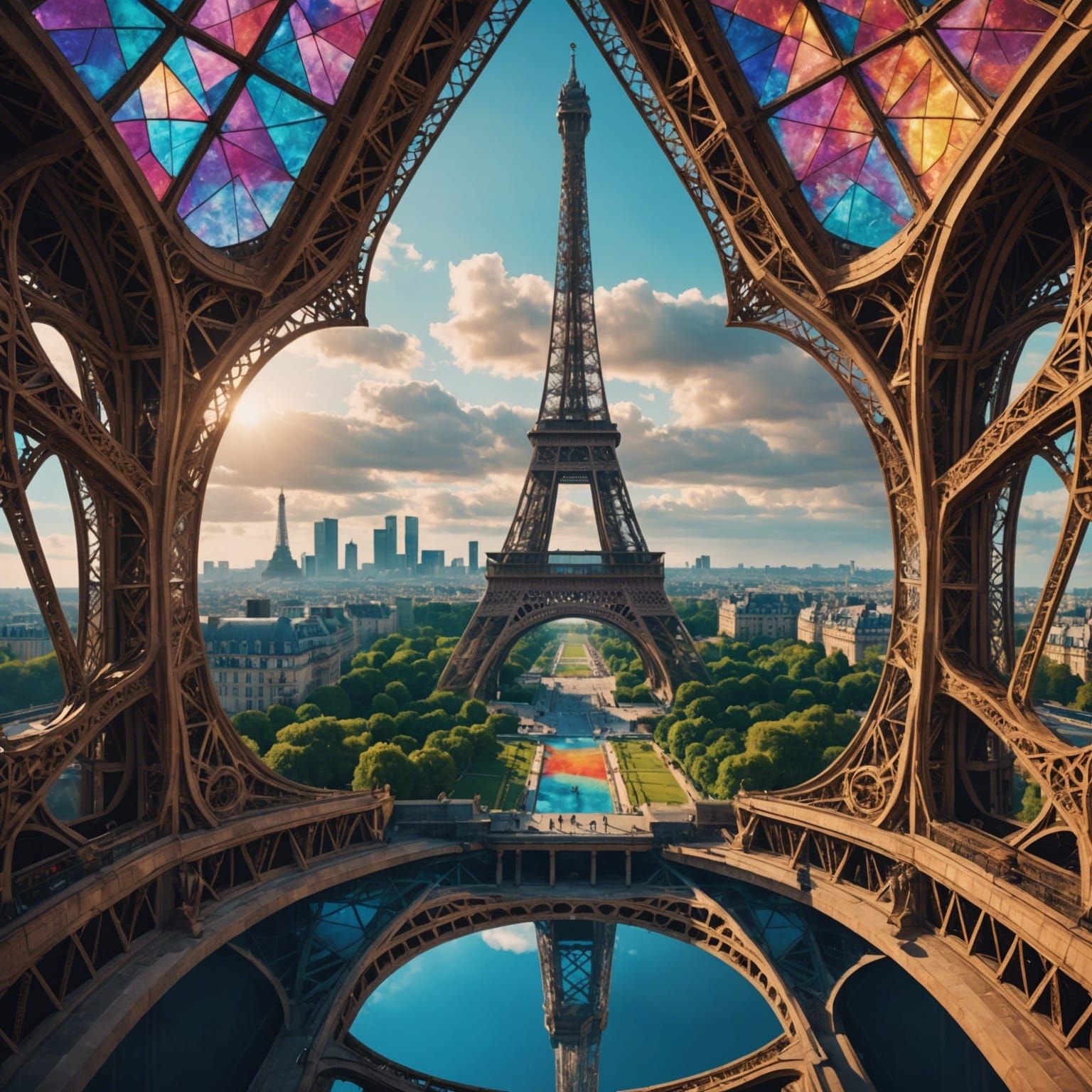Kaleidoscope Art Look at the Eiffel Tower!
