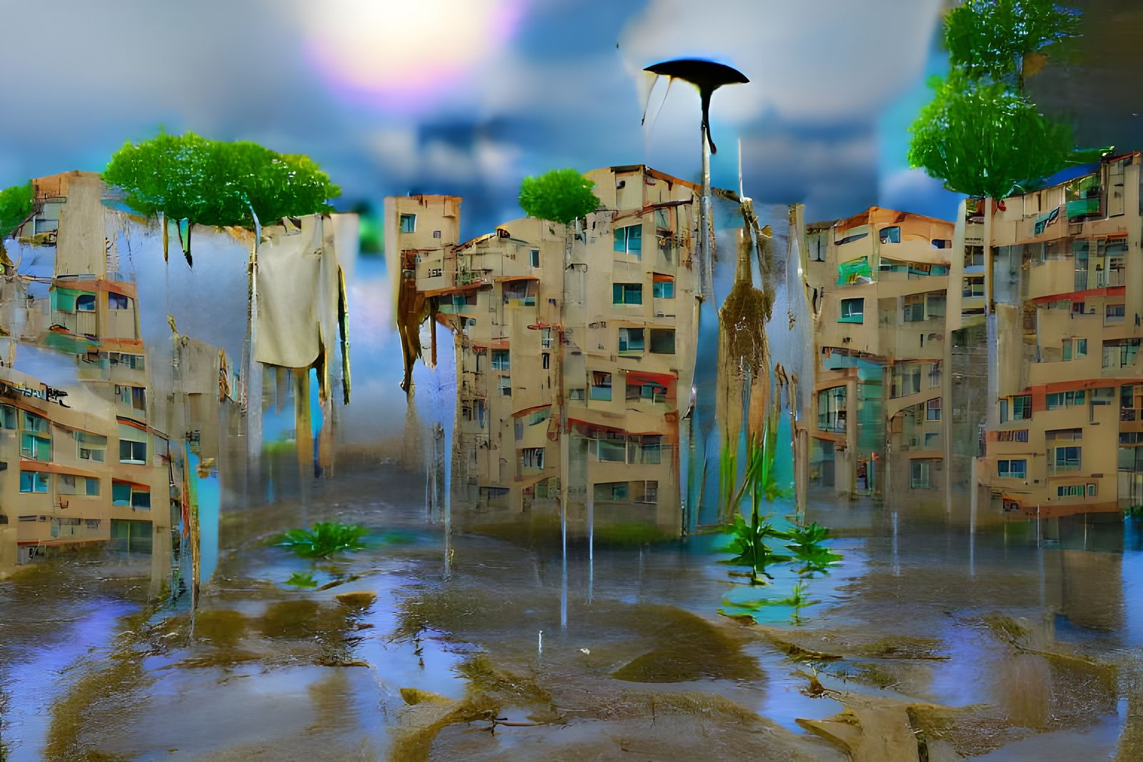 Wet-Dry World: An AI Interpretation