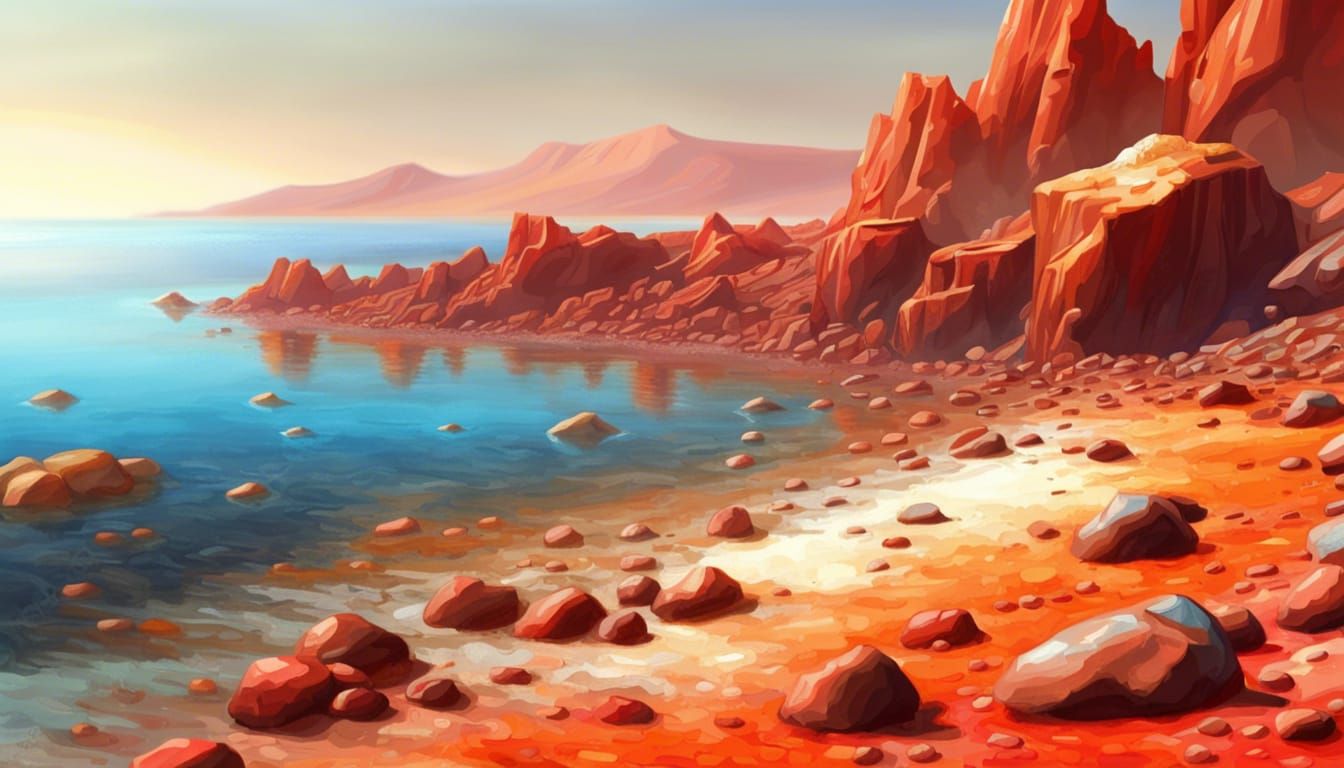 Hyperrealistic Mars Seaside: Future Olympic Venue