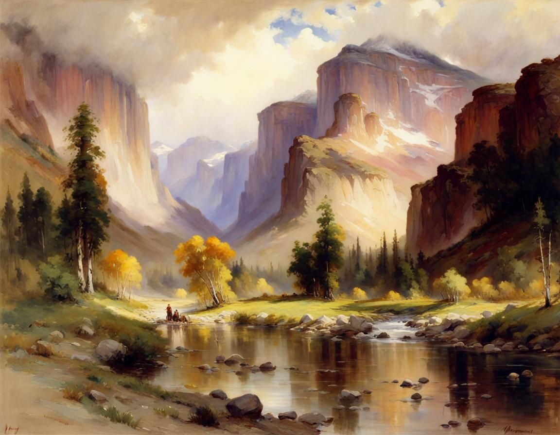 Dramatic Landscape Art Inspired by Hudson River School