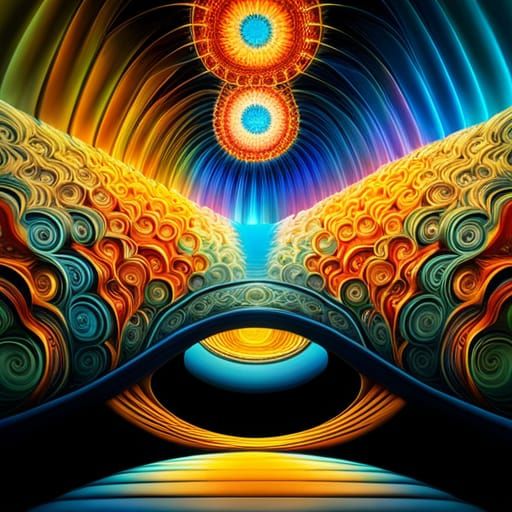 Surreal Orbs and Wave Functions in Abstract Style