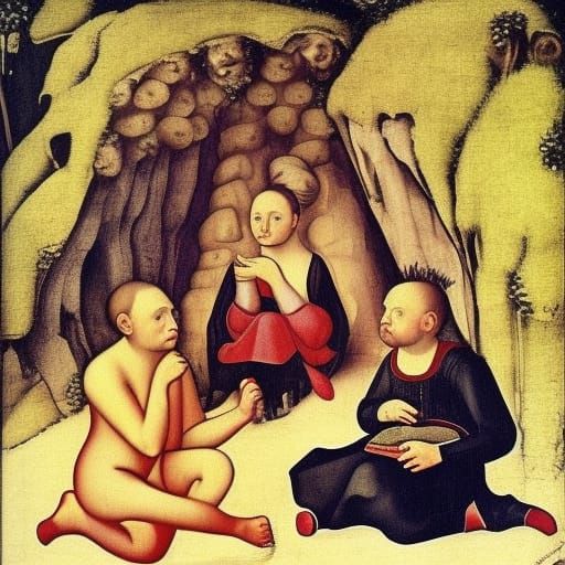 Soviet Propaganda Image in Cranach Style