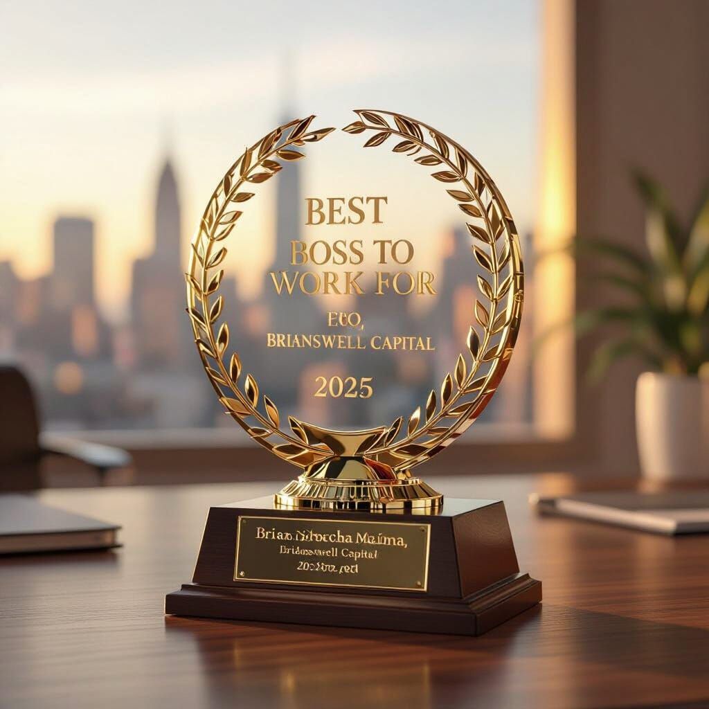 Golden Best Boss Trophy for Brian Siocha Maina