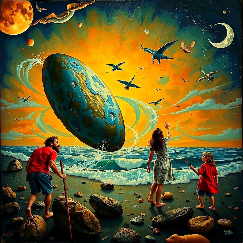 Vibrant Swirling Red Abstract Forms