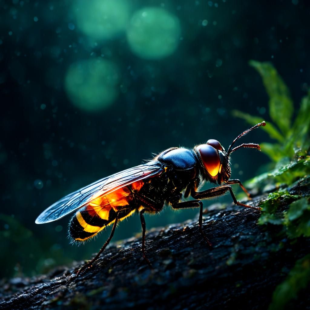 Detailed Firefly Image with Natural Lighting and Bokeh