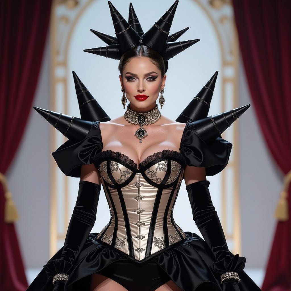 Madonna in a Cone Bra Corset, Jean Paul Gaultier Style
