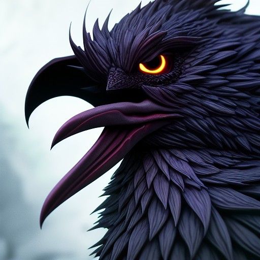 Sinister Raven King Claymation Illustration
