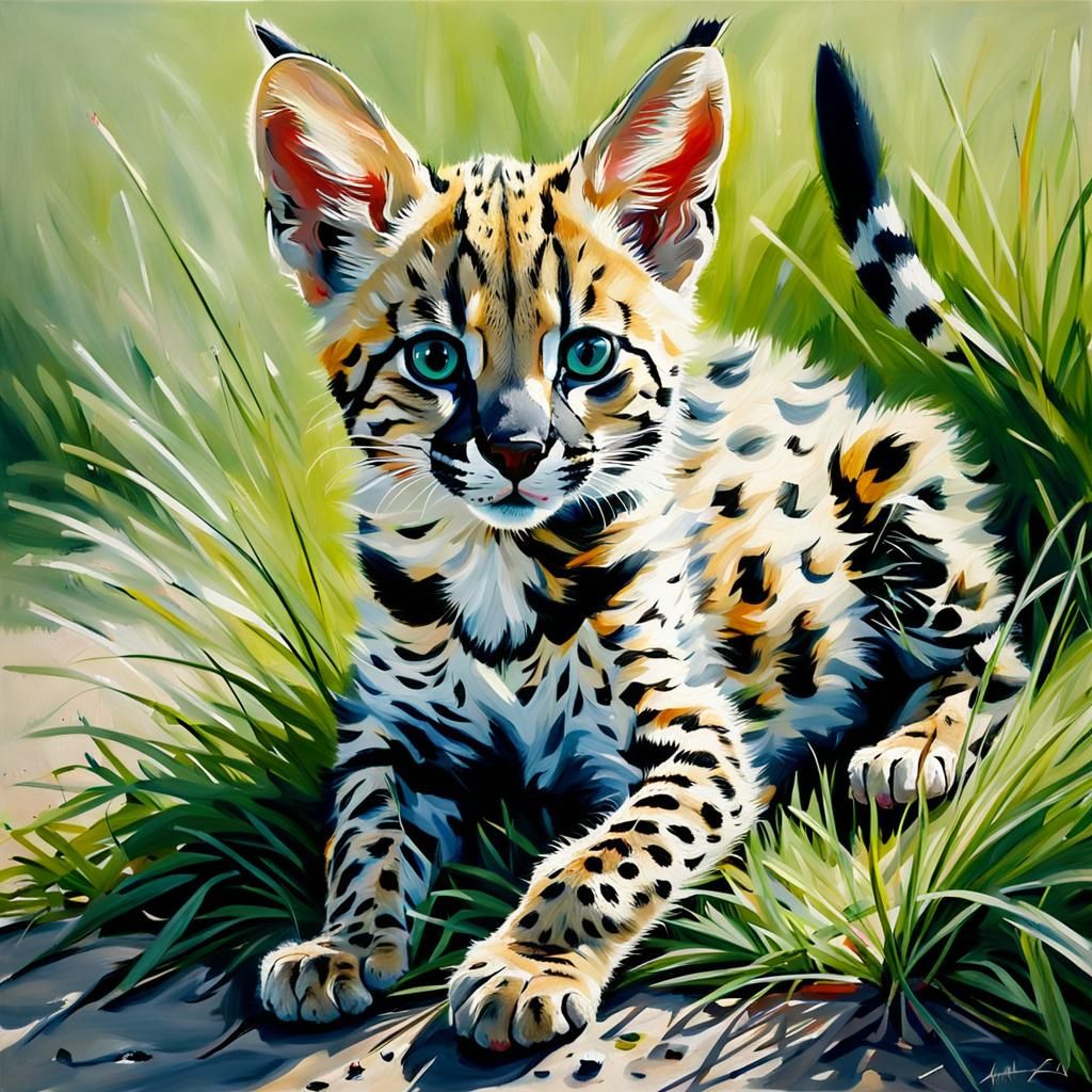 Baby Serval cat