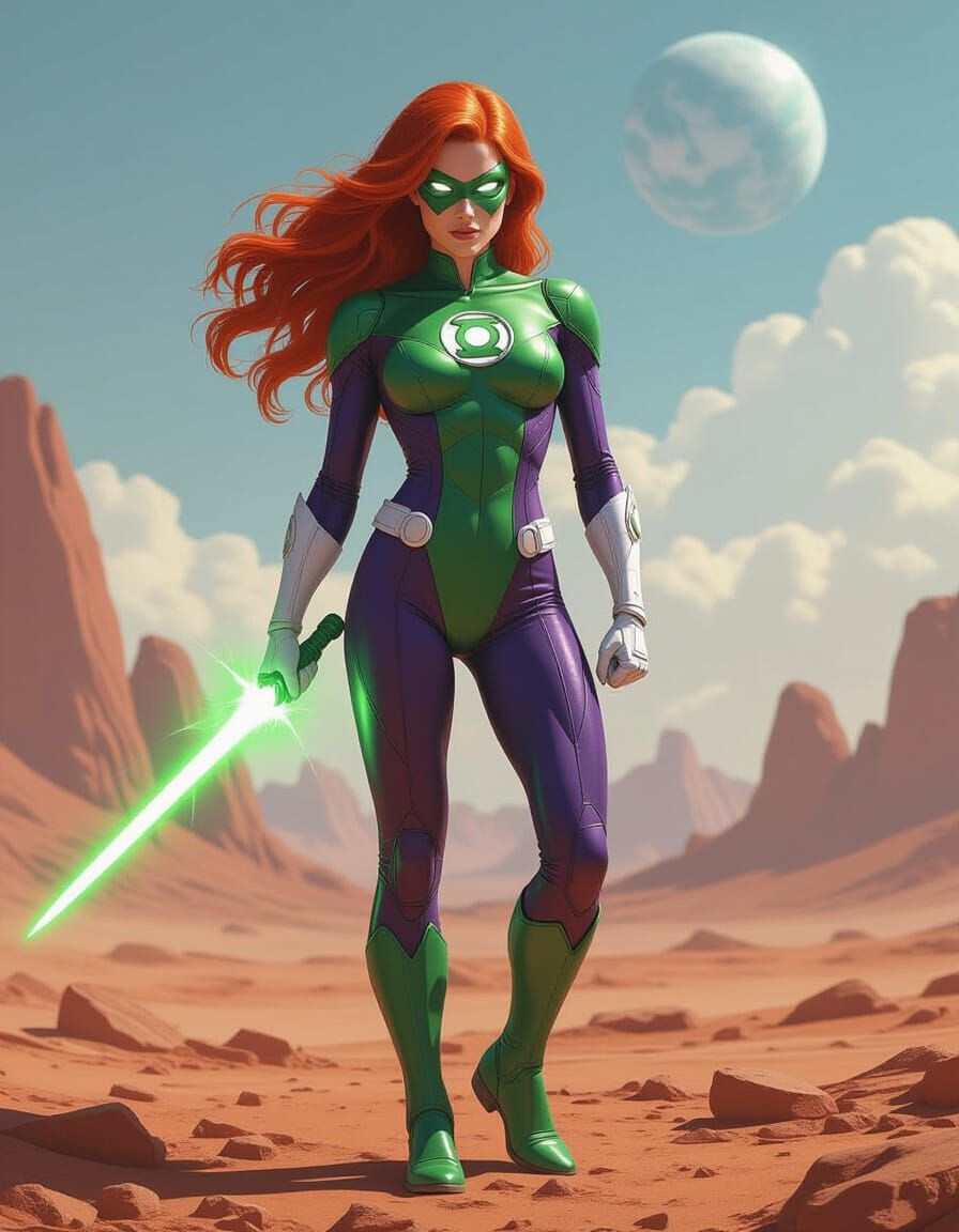 Laira Omoto, Green Lantern, on Alien Planet