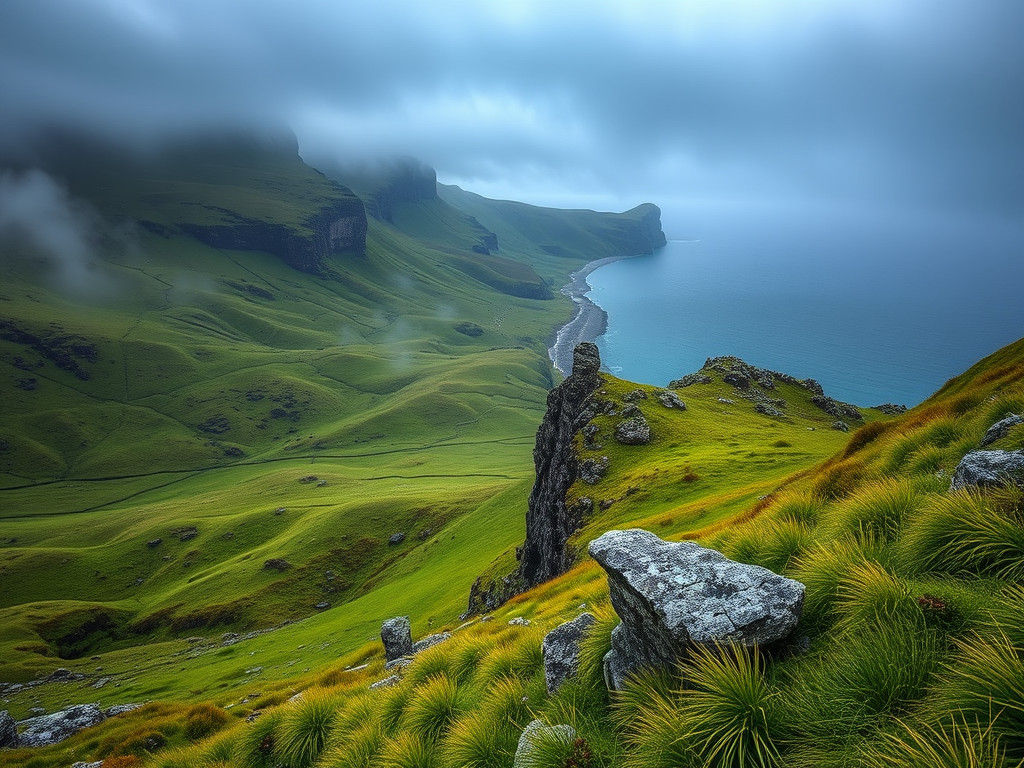 Ireland's Emerald Isle: A Photorealistic Landscape