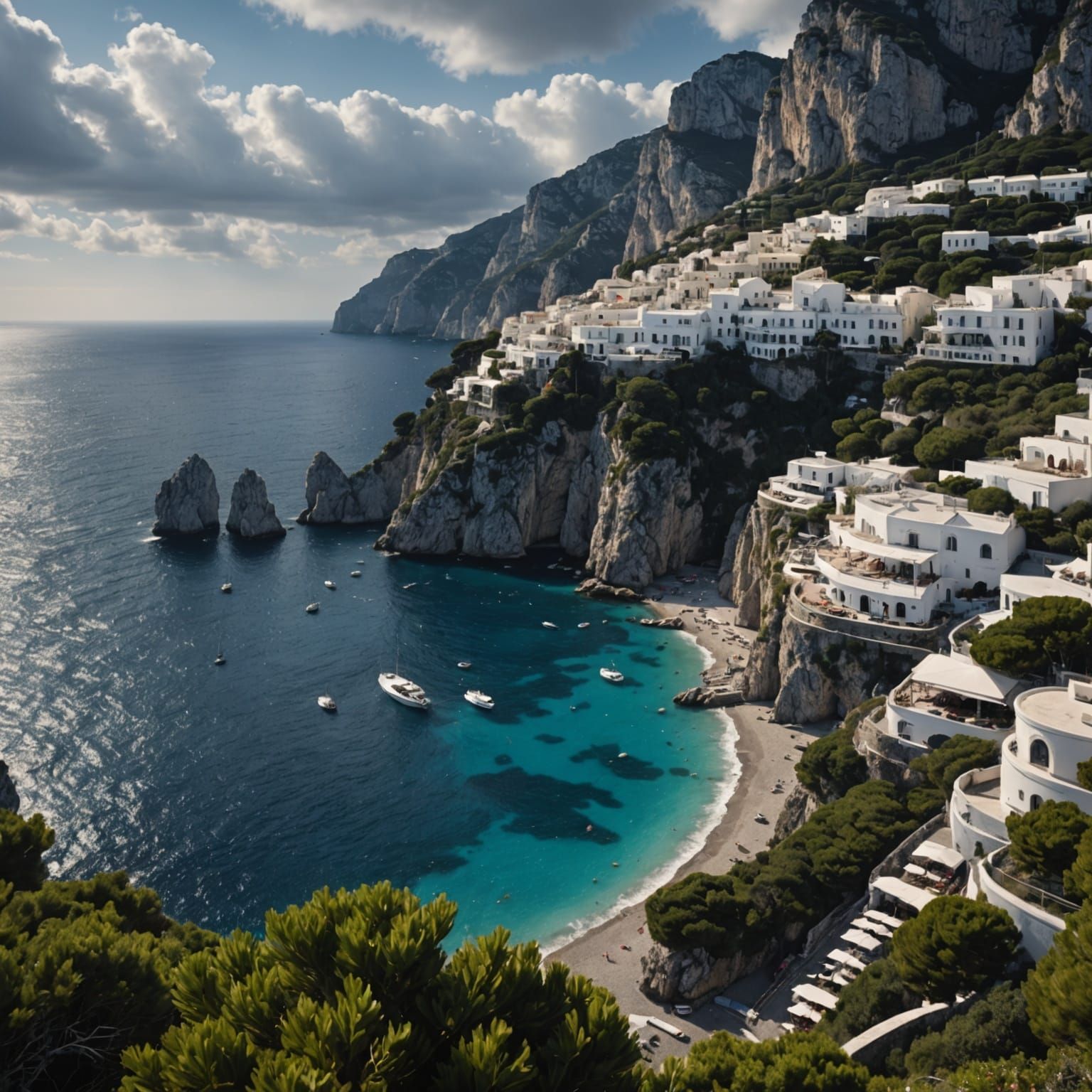 Surreal Island Landscape in Hyperrealistic HDR