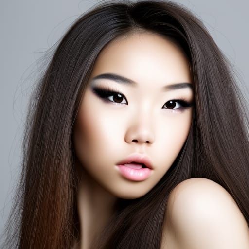 Beautiful Asian Goddess Portrait with Bokeh