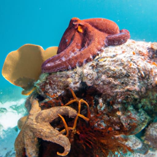 Underwater Marine Life with Coral Reef