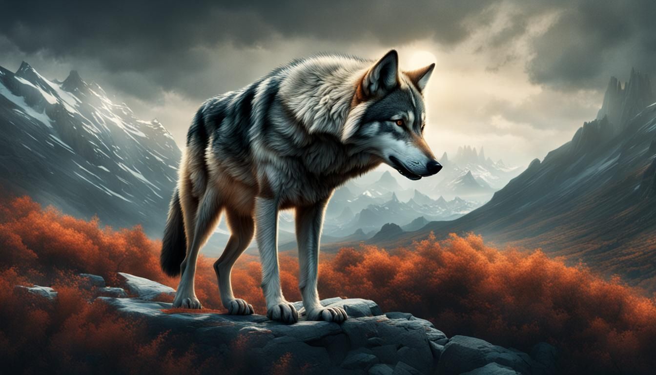 Wolf in der Freiheit