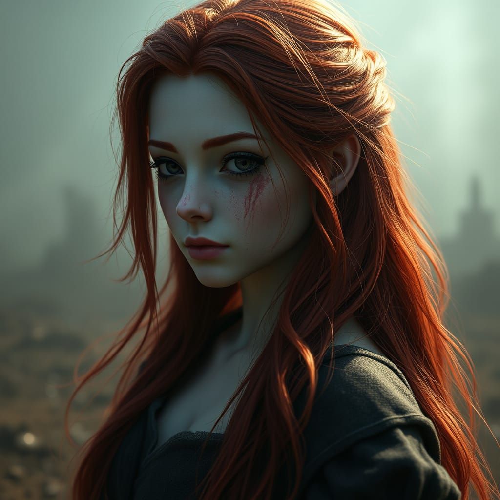 Girl with It/Harley Quinn Makeup, Anime Art