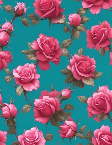Rose Wallpaper Pattern Inspired by Romanticism