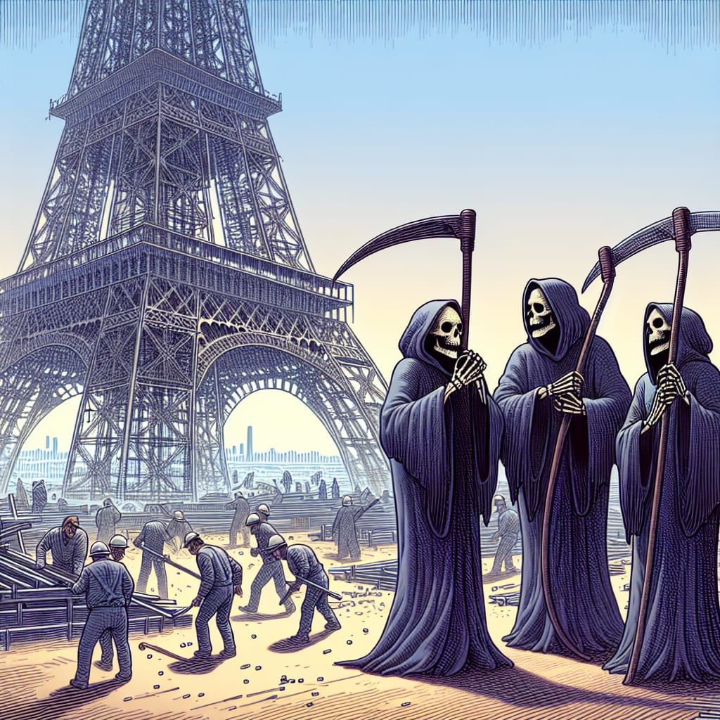 Grim Reapers' Eiffel Tower Time Travel Adventure