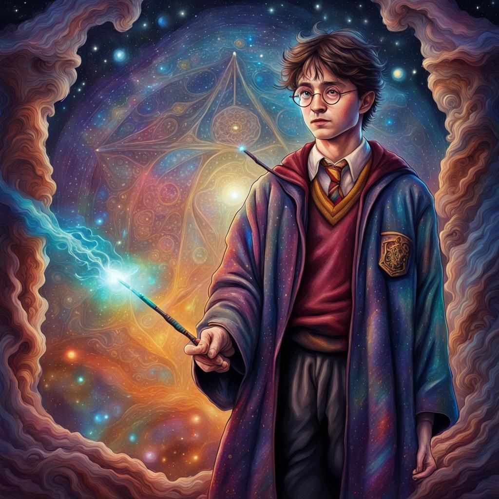 Harry Potter Astral Cosmic Illustration in 8K
