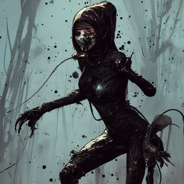 Terrifying Rogue Character in Horror Style