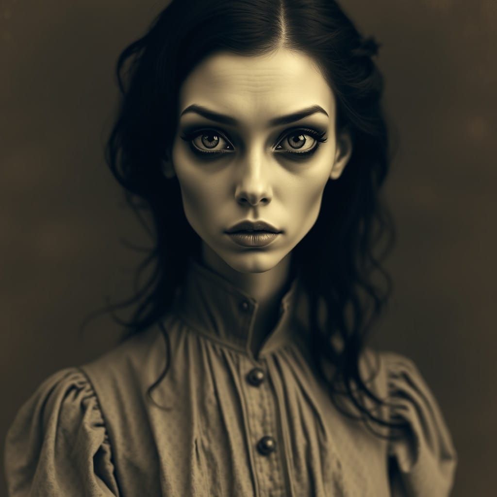 Mystic Victorian Woman in Cycle of Reincarnation