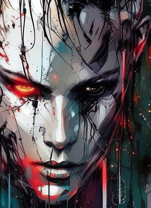 Jinx from Arcane Portrait as Speedpaint Fine Art