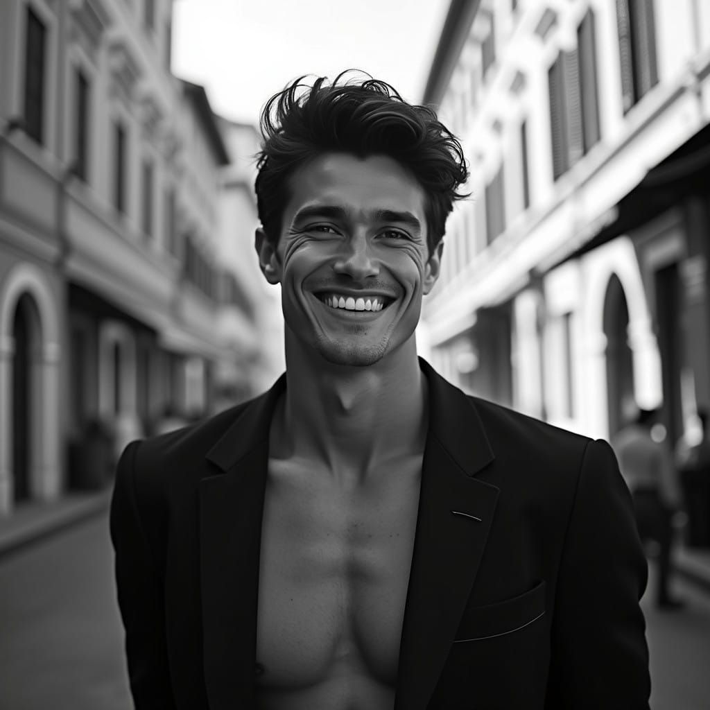 Italian Glamour Icon in 50s Rome Style Photography