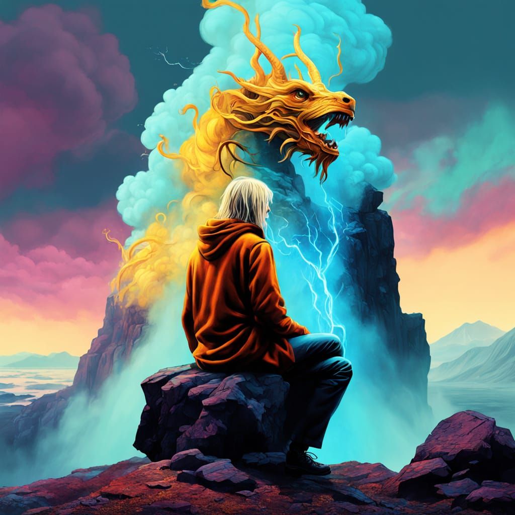 Blond Icelandic shaman