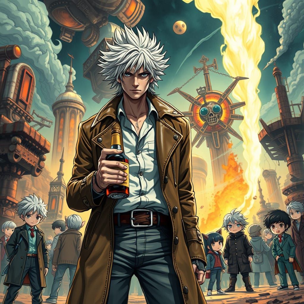 Cowboy in Shinigami Realm: A Photorealistic Western Meets De...