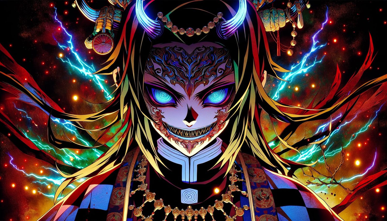 Ominous Anime Antagonist in Edo Style