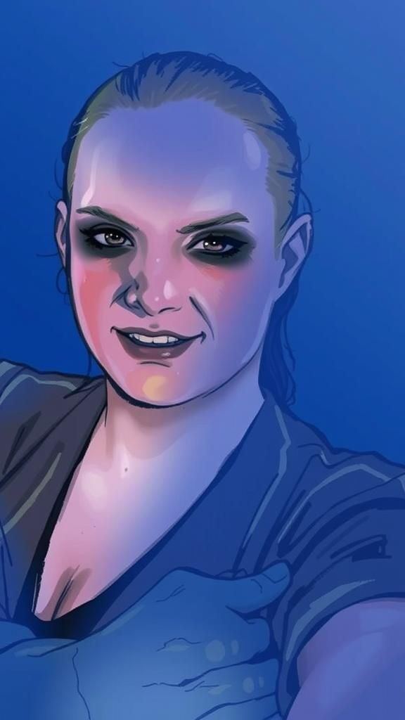 Furious Woman in Dystopian Cityscape: Moebius Style