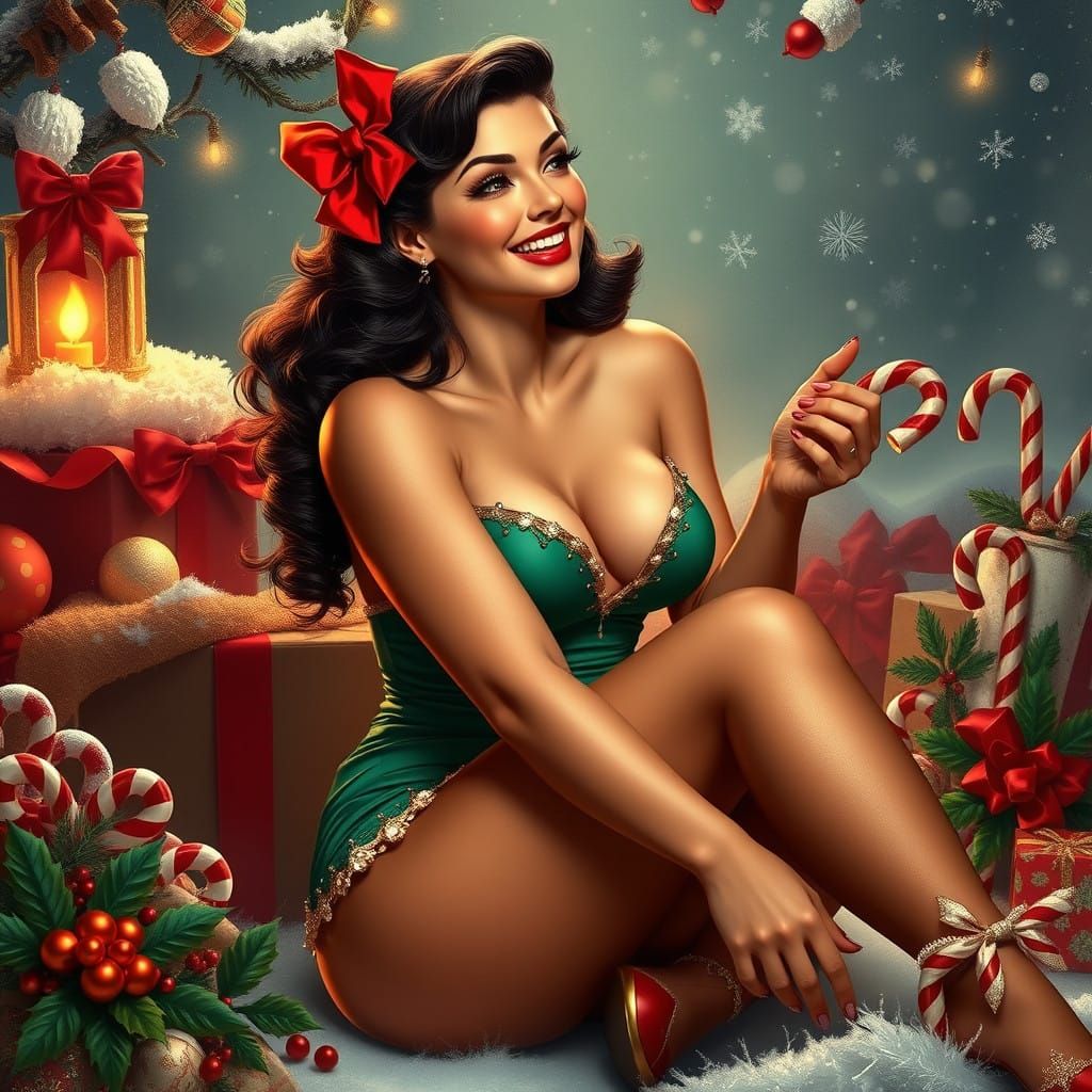 Emerald Goddess in Winter Wonderland