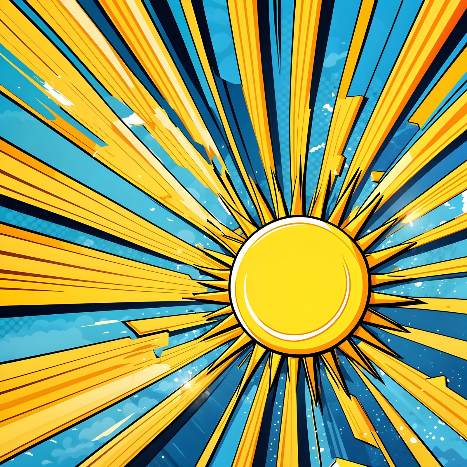 Pop Art Sun Shining Over All