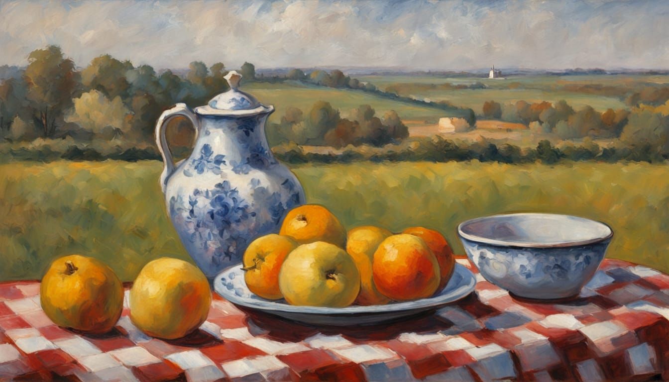 Still Life with Fruit in Dutch Master Style