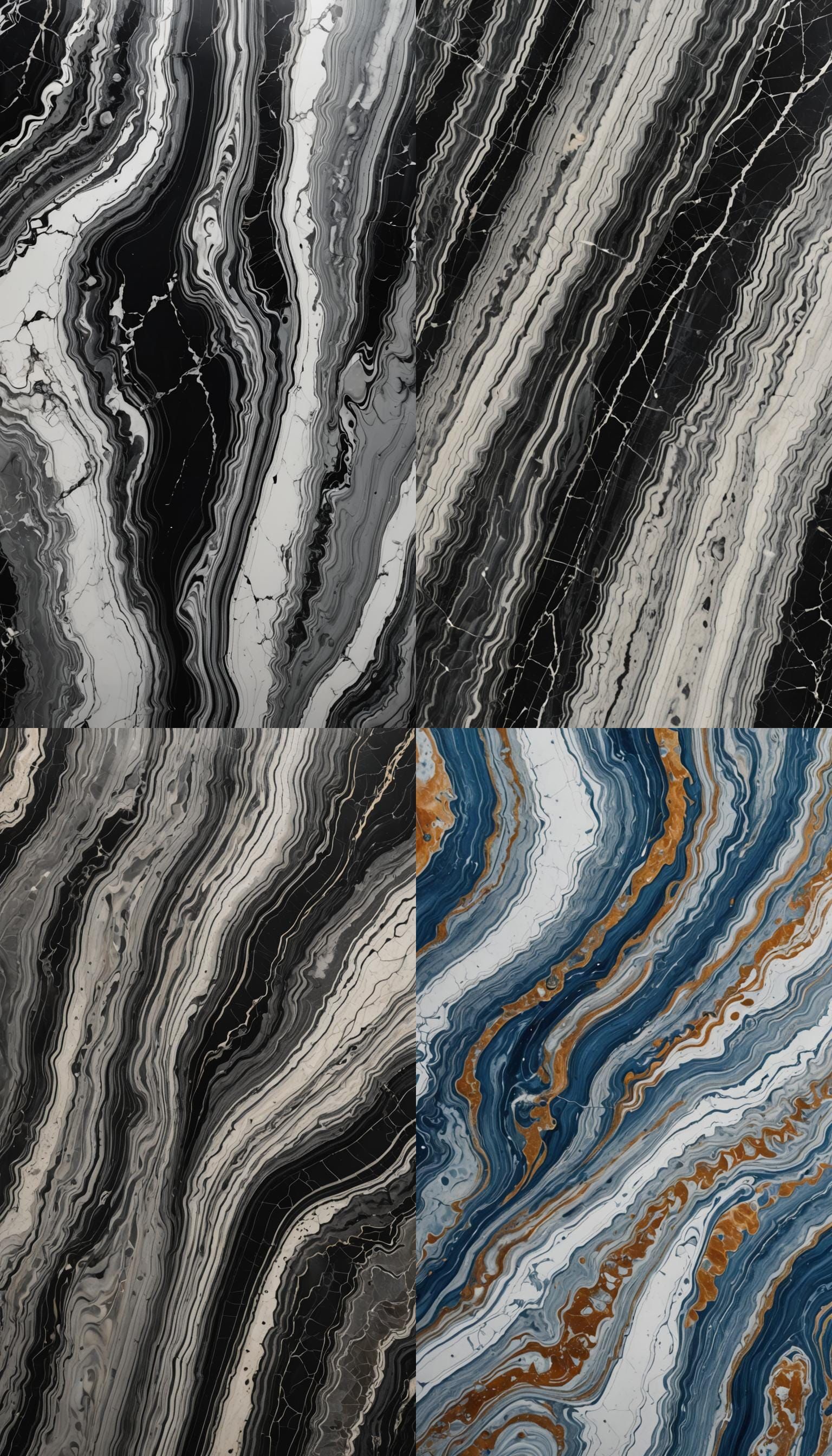 Nature palissandro bluette marble slab black grey and white ...