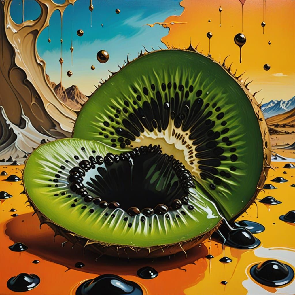 Vibrant Surreal Kiwi in Golden Hour
