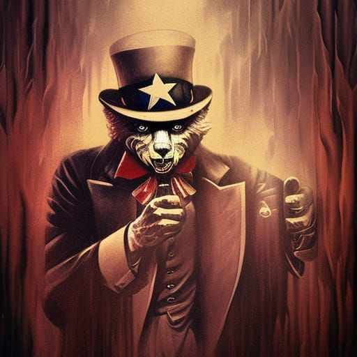 Uncle Sam Bear: Hyperdetailed Digital Illustration